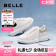 百麗（Belle）簡約舒適小白鞋女2025春新商場同款平穩(wěn)休閑板鞋D5Q1DAM5 白色/黑 36 (230mm)