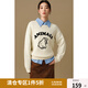 獨束大碼女裝卡通寬松毛衫2024冬季溫柔刺繡針織毛衣圓領(lǐng)套頭上衣 奶油白 L (尺碼：2) (尺碼：2)