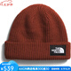北面（The North Face）男女毛線帽子針織帽包頭帽時尚休閑冷帽保暖經典款滑雪帽NF0A3FJW BRANDY BROWN 均碼