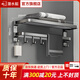 潛水艇（Submarine）槍灰色太空鋁毛巾架免打孔衛(wèi)生間置物架浴室洗澡間廁所衛(wèi)浴浴巾架 【輕奢槍灰】雙折疊浴巾架-70cm