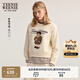 Teenie Weenie【趙露思同款】小熊女裝衛(wèi)衣25秋新款索羅娜大熊重工刺繡圓領上衣 象牙白 L