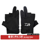 達(dá)億瓦（DAIWA）DG-8322CS 吸汗速干手套 網(wǎng)眼透氣露指釣魚(yú)手套 釣魚(yú)服飾 露3指 黑色 均碼