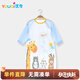 優(yōu)奇夏天寶寶睡袍睡衣夏季超薄款嬰兒空調服兒童家居服長(cháng)袖連體衣夏裝