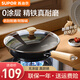 蘇泊爾（SUPOR）鐵鍋家用炒菜鍋無(wú)涂層傳統(tǒng)老式精鐵大炒鍋平底燃?xì)怆姶艩t通用 蜂窩精鐵炒鍋【帶蓋款】 32cm