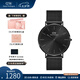 丹尼爾惠靈頓（DanielWellington）dw手表男 幻影系列男士手表石英歐美腕表 七夕情人節(jié)禮物送男友 曜夜黑黑色鋼帶-DW00100632