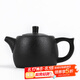 祥業(yè) 黑陶茶壺家用辦公室會客中式陶瓷茶具單壺提梁壺側(cè)把壺泡茶器 黑陶落雁井欄壺