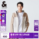 杰克·瓊斯（JACK&JONES）男裝春新款直筒Teflon面料防水背后反光字母外套男士224121061 C42 巖灰色 常規 C42 巖灰色 M 175