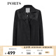 PORTS寶姿 商場(chǎng)同款新品女裝百搭鏤空西裝夾克LL8J018KWN015 黑色 M (6)