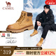 駱駝（CAMEL）【王俊凱同款】馬丁靴男秋冬2025新款大黃靴女戶外工裝靴登山鞋子 GE122W7757T 金黃色（男款） 42