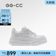 GG-CC【鞠婧祎同款】厚底板鞋2025新款做舊設計感增高休閑女鞋G25U5338 白色 37