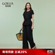 歌莉婭（GOELIA）【四面彈】歌莉婭高級松弛感穿搭套裝女夏2025超火黑色ootd三件套 00B黑色 M