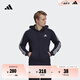 adidas休閑連帽拉鏈夾克外套男裝阿迪達(dá)斯官方輕運(yùn)動GK9033 傳奇墨水藍(lán)/白 XL A