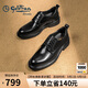 金利來(lái)（goldlion）男鞋25新品男士商務(wù)皮鞋百搭婚鞋通勤德比鞋G515530692AAB黑色40