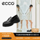 愛步（ECCO）樂福鞋 時尚厚底增高休閑皮鞋女 蹤跡30女鞋系列220723 黑色 36