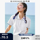 佐丹奴polo衫女夏季翻領(lǐng)上衣珠地布修身短袖POLO衫女05311399