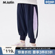M.Latin/馬拉丁童裝褲子24夏裝新款男女大小童針織長(cháng)褲 藏青 120cm