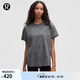 lululemon丨All Yours 女士棉混紡 T 恤 *Wash LW3IRES 瀝青灰星際灰黑水洗云紋 S