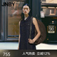 江南布衣（JNBY）秋冬新品牛仔連衣裙水洗優(yōu)雅無(wú)袖翻領(lǐng)氣質(zhì)通勤H型5O7G11180 991牛仔藏青 XL