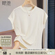 她池圓領(lǐng)T恤2025夏季新款女裝無(wú)袖套頭氣質(zhì)通勤修身簡(jiǎn)約上衣