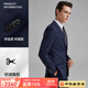 培羅蒙（BAROMON）【100%羊毛】男士西服套裝商務(wù)正裝西裝整套修身輕奢高級感 藏藍色 170B 西褲碼數請備注