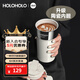 HOLOHOLO316不銹鋼保溫杯 男女士高檔便攜咖啡杯 顏值兒童吸管杯茶水杯子 【升級(jí)陶瓷內(nèi)膽】鏡面白-500ml