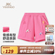 英氏（YEEHOO）女童短褲兒童褲子夏季可愛(ài)甜美風(fēng)休閑運(yùn)動(dòng)五分褲下裝新款中小童裝 糖果夏日玫瑰紅 110