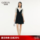 歌莉婭假兩件連衣裙女夏2025新款大方得體穿搭法式裙子1E4R4H3F0 00B黑色 L
