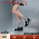 THOM WILLS【女鞋】便士樂(lè )福鞋女軟底休閑百搭小皮鞋一腳蹬夏季透氣制服鞋 黑色WA8111 36 /5碼