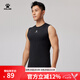 KELME /卡爾美無袖緊身衣男足球彈力背心夏季跑步透氣排汗訓(xùn)練健身衣 黑色 3XL 190