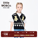 little MO&Co.童裝春秋裝兒童針織衫女童背心羊毛馬甲毛衣上衣女孩 黑色 110 110/56