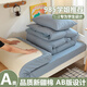 北極絨（Bejirog）全棉三件套學(xué)生宿舍純棉床上用品上下鋪床單被套單人被罩被褥套件 安格爾淺蘭 0.9m三件套 床單款 （被套1.5*2m）