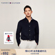 TOMMY HILFIGER秋冬男裝燈芯絨商務(wù)休閑簡(jiǎn)約純色修身長(zhǎng)袖襯衫外套78J3719 藏青色FAP M