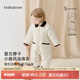 babylove嬰幼兒連體衣秋冬薄夾棉寶寶哈衣百搭外出服輕薄保暖棉服摩卡白棕 摩卡白棕 80cm