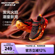 Skechers斯凱奇童鞋男童閃燈鞋秋季休閑運(yùn)動(dòng)鞋兒童開(kāi)關(guān)發(fā)光潮鞋400103L 黑色/紅色/BKRD 34