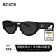 BOLON暴龍眼鏡王鶴棣同款25年新品貓眼太陽(yáng)鏡防曬墨鏡送男女友BL3208 C10 亮黑色-偏光