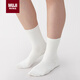 無(wú)印良品（MUJI）男女通用 合腳直角 襪口無(wú)橡筋襪 襪子 米白色 均碼 23-25cm