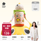 babycare兒童保溫杯寶寶水杯嬰幼兒學(xué)飲杯水壺帶手柄霸王龍不銹鋼吸管杯 掛繩款+贈吸嘴-光電青 450ml