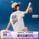 Skechers斯凱奇哆啦A夢(mèng)聯(lián)名款 男女童夏季透氣限定短袖L325K085
