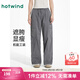 熱風(fēng)女士工裝褲2025年夏季薄款簡(jiǎn)約戶(hù)外運(yùn)動(dòng)風(fēng)束腳工裝褲直筒休閑褲子 52深灰 L