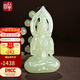 印象眸和田玉吊墜觀音淺青白玉觀世音菩薩掛件圓珠項(xiàng)鏈  淺青玉款