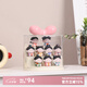 如果（Roogo）古風(fēng)國潮小擺件創(chuàng  )意裝飾品辦公桌面可愛(ài)仕女教師節送女生生日禮物 唐八藝萌粒8粒+粉色展示架+禮袋