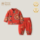 Shining Moment丨金玉滿(mǎn)堂 寶寶周歲禮服純棉兒童漢服紅色新年分體套裝周歲衣服 長(zhǎng)袖上衣&長(zhǎng)褲兩件套 110