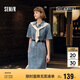 森馬（Semir）[森柔牛仔]牛仔連衣裙女夏工裝風(fēng)收腰港風(fēng)中長(cháng)裙103324114001