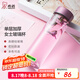希諾（HEENOOR）玻璃杯女士單層加厚水杯創(chuàng  )意花茶杯便攜隨手杯清新可愛(ài)學(xué)生杯子 珠光桃紅 350ml