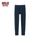 無印良品 MUJI 男式 柔軟 長緊身褲 打底褲 線褲 家居褲 FAD61C2A 深藏青色 S