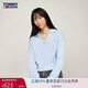 TOMMY JEANS【V領(lǐng)絞花】秋冬女美式復(fù)古學(xué)院肌理V字POLO領(lǐng)短針織衫18680