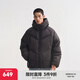 CHINISM CH赤塵簡(jiǎn)約90鴨絨連帽羽絨服男冬季新品面包服寬松加厚保暖外套 黑色 L