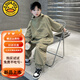 G.DUCKKIDS小黃鴨兒童裝男童春裝套裝2025新款春秋款男孩衛衣運動(dòng)大童酷帥氣 卡其 160 cm