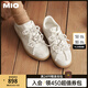 MIO米奧2025春季芭蕾風休閑板鞋珍珠裝飾優(yōu)雅運動鞋設計舒適女鞋單鞋 金色 38