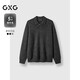 GXG男裝【含綿羊毛】翻領(lǐng)線(xiàn)衫男休閑百搭 深灰色 175/L